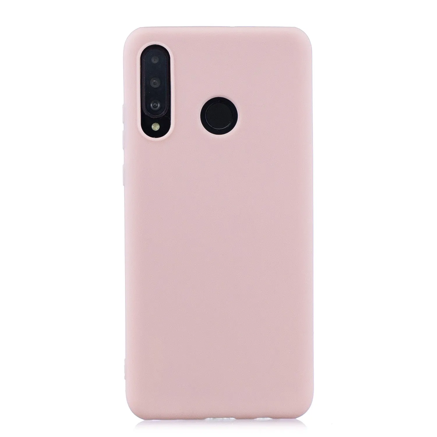 For HUAWEI P30 LITE/NOVA 4E Lovely Candy Color Matte TPU Anti-scratch Non-slip Protective Cover Back Case red