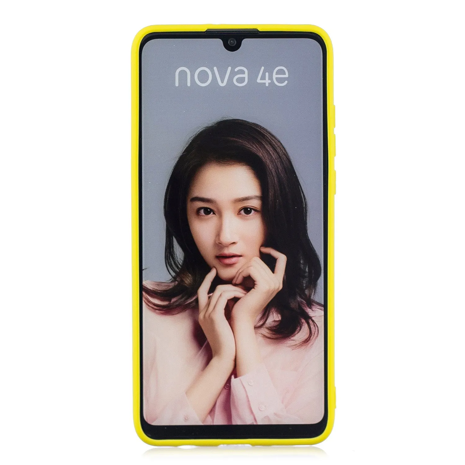 For HUAWEI P30 LITE/NOVA 4E Lovely Candy Color Matte TPU Anti-scratch Non-slip Protective Cover Back Case red