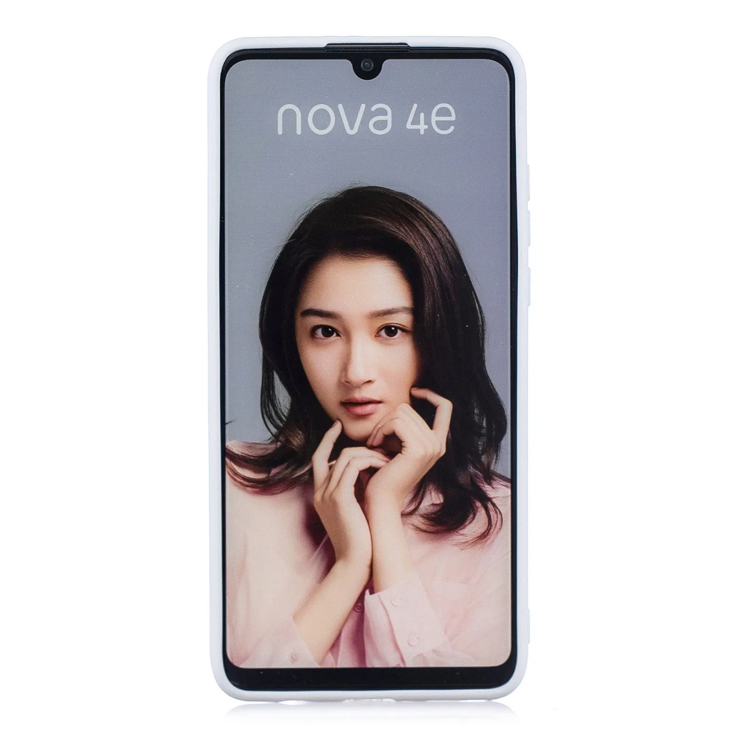 For HUAWEI P30 LITE/NOVA 4E Lovely Candy Color Matte TPU Anti-scratch Non-slip Protective Cover Back Case red