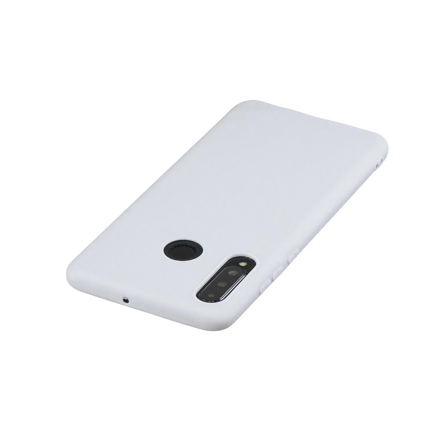 For HUAWEI P30 LITE/NOVA 4E Lovely Candy Color Matte TPU Anti-scratch Non-slip Protective Cover Back Case white