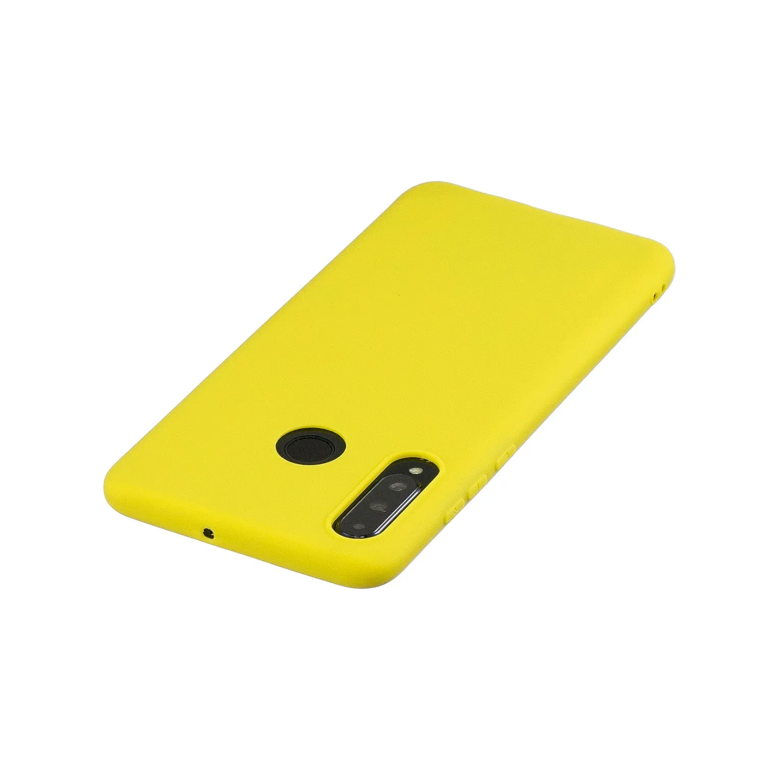 For HUAWEI P30 LITE/NOVA 4E Lovely Candy Color Matte TPU Anti-scratch Non-slip Protective Cover Back Case yellow
