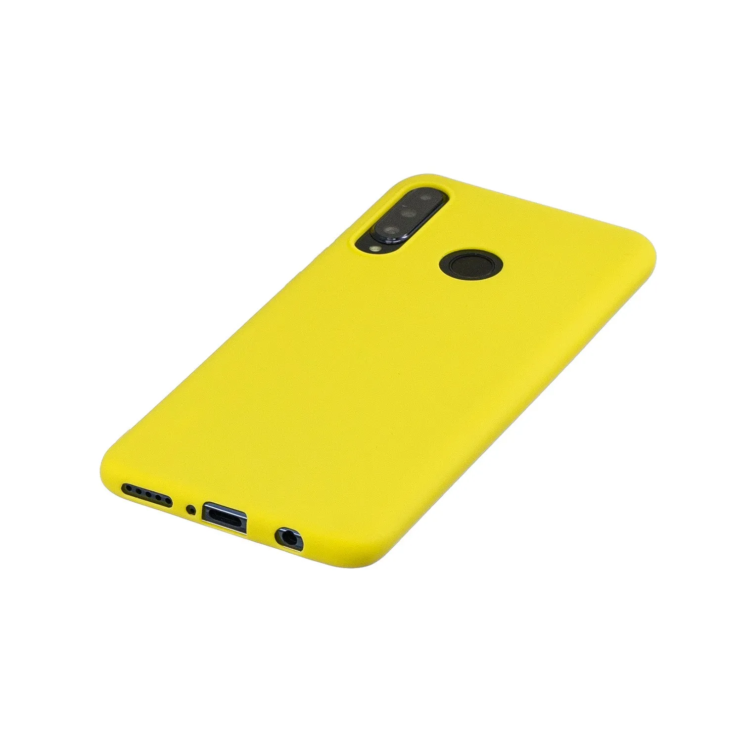 For HUAWEI P30 LITE/NOVA 4E Lovely Candy Color Matte TPU Anti-scratch Non-slip Protective Cover Back Case yellow