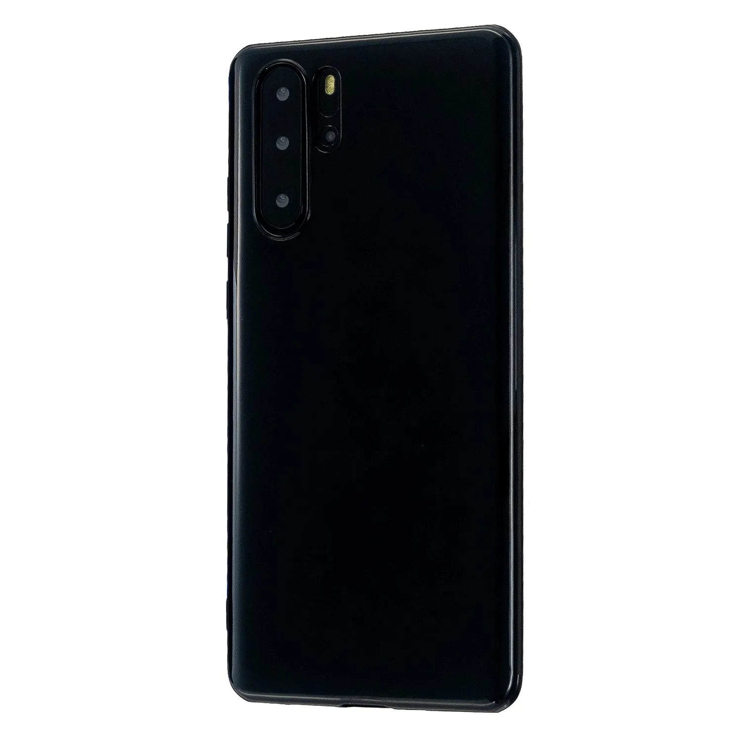 For HUAWEI P30/P30 Lite/P30 Pro Cellphone Case Simple Profile Soft TPU Scratch Proof Phone Shell Bright black