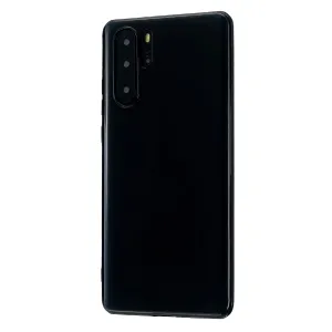 For HUAWEI P30/P30 Lite/P30 Pro Cellphone Case Simple Profile Soft TPU Scratch Proof Phone Shell Bright black