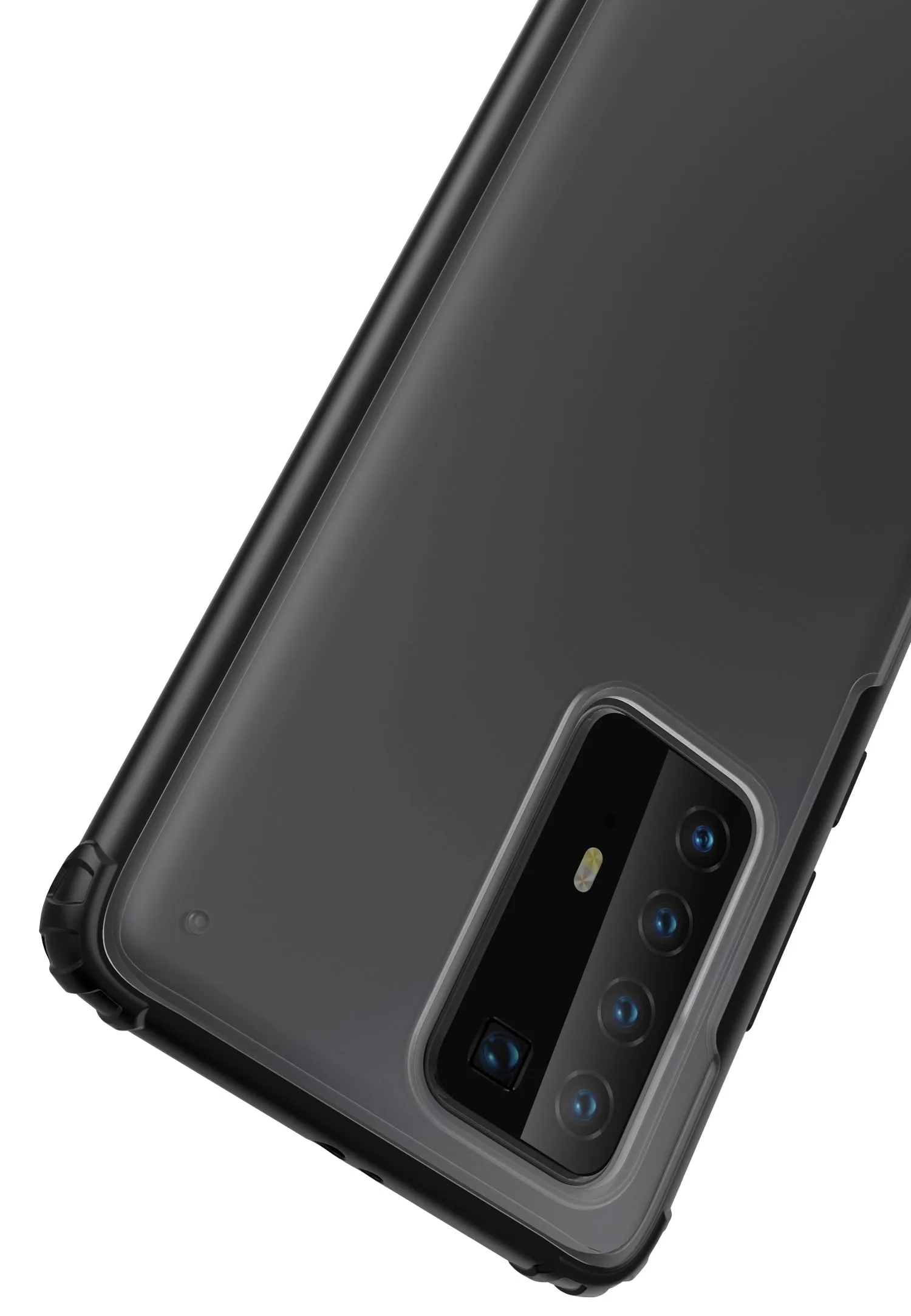 For HUAWEI P40 Pro Case PC Matte bottom TPU Soft Edge Cover Shockproof Mobile Phone Cover Dark green