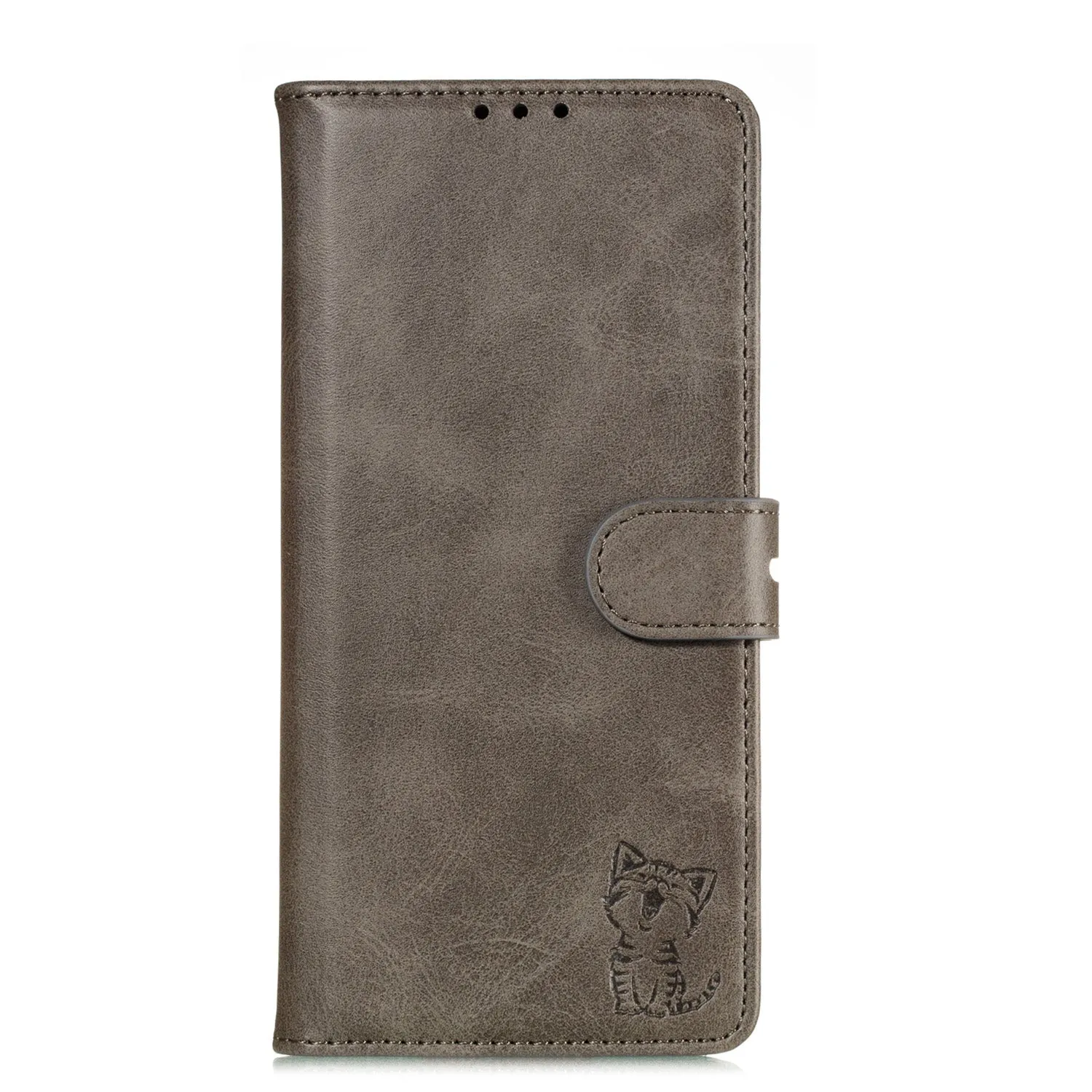 For HUAWEI P40 Pro Mobile Phone Cover PU Leather Front Buckle Smart Shell Anti-fall Phone Case 2 gray