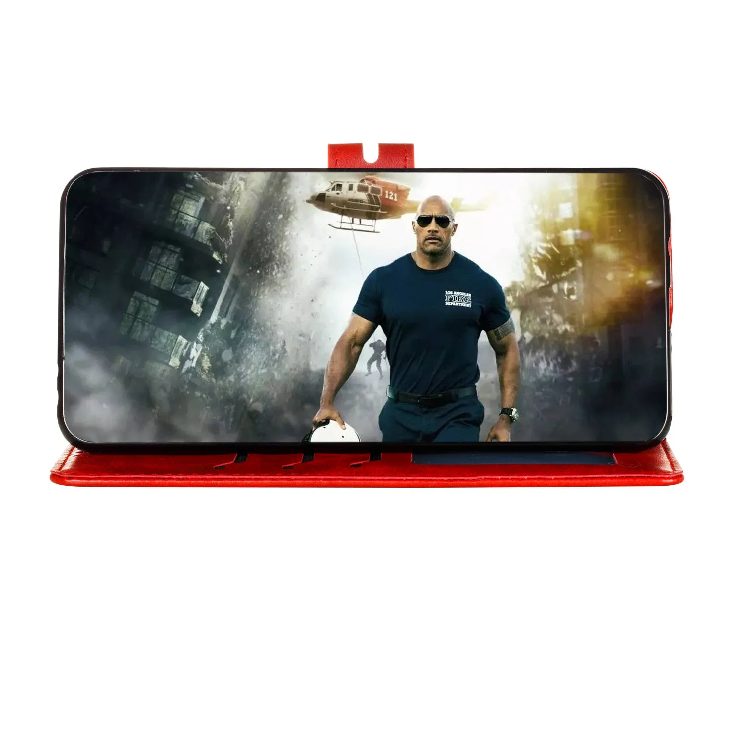 For HUAWEI P40 Pro Mobile Phone Cover PU Leather Front Buckle Smart Shell Anti-fall Phone Case 3 blue