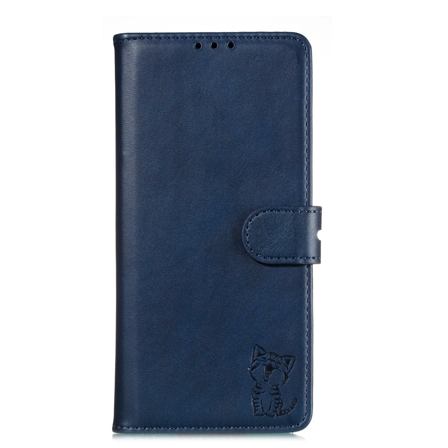 For HUAWEI P40 Pro Mobile Phone Cover PU Leather Front Buckle Smart Shell Anti-fall Phone Case 3 blue