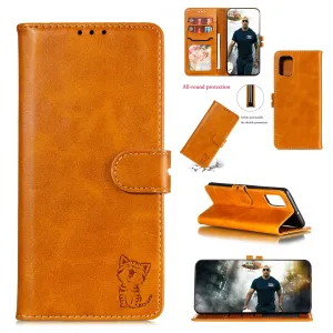 For HUAWEI P40 Pro Mobile Phone Cover PU Leather Front Buckle Smart Shell Anti-fall Phone Case 5 yellow
