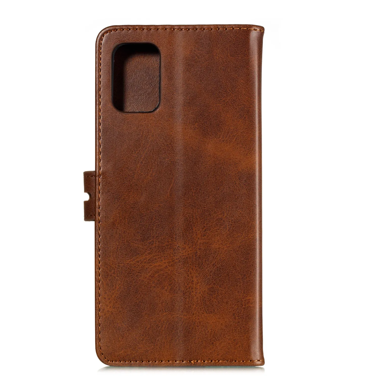 For HUAWEI P40 Pro Mobile Phone Cover PU Leather Front Buckle Smart Shell Anti-fall Phone Case 6 brown