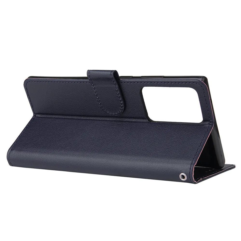 For HUAWEI PSmart 2020/Y5P/Y6P PU Leather Mobile Phone Cover with 3 Cards Slots Phone Frame blue