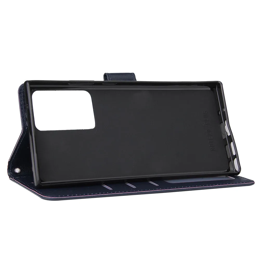 For HUAWEI PSmart 2020/Y5P/Y6P PU Leather Mobile Phone Cover with 3 Cards Slots Phone Frame Red wine