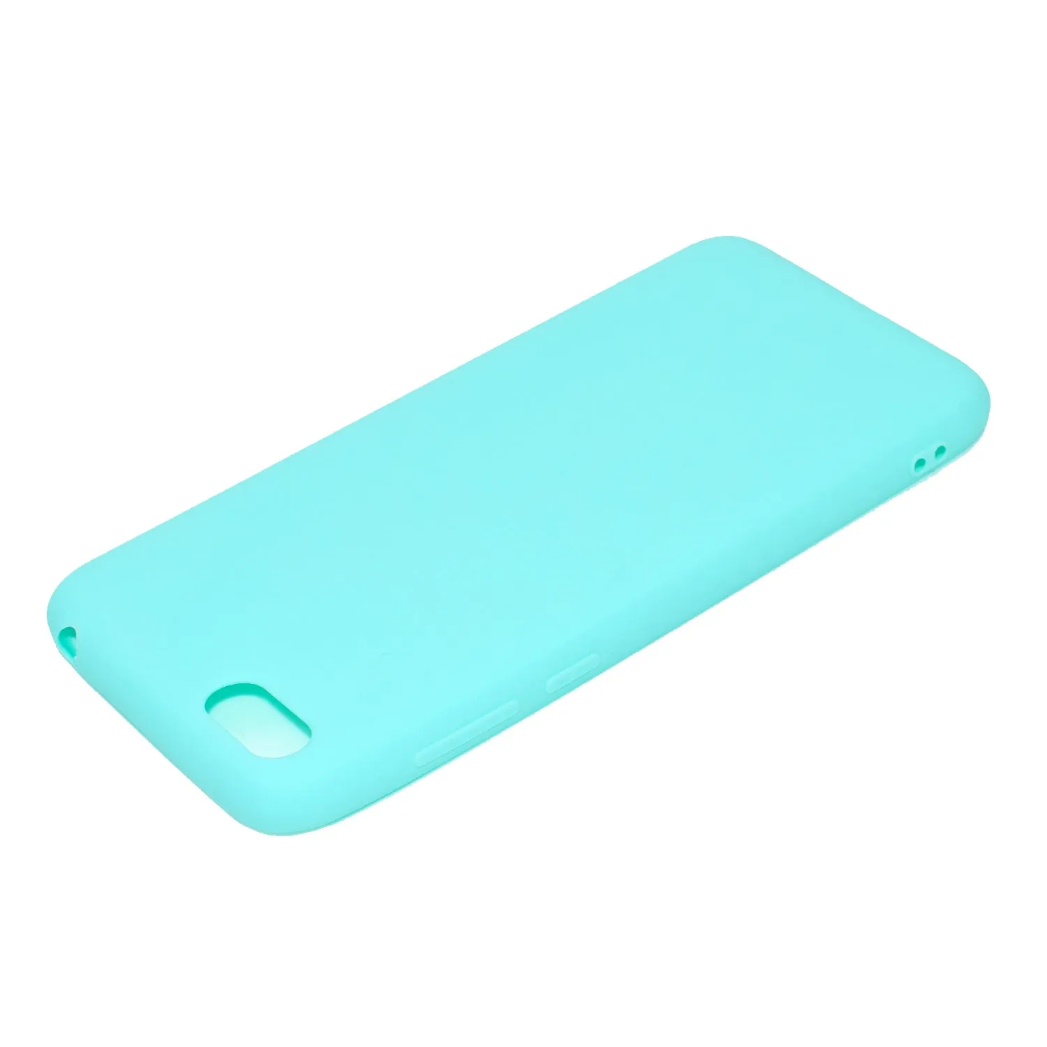 for HUAWEI Y5 2018 Cute Candy Color Matte TPU Anti-scratch Non-slip Protective Cover Back Case Light blue