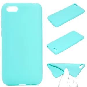 for HUAWEI Y5 2018 Cute Candy Color Matte TPU Anti-scratch Non-slip Protective Cover Back Case Light blue