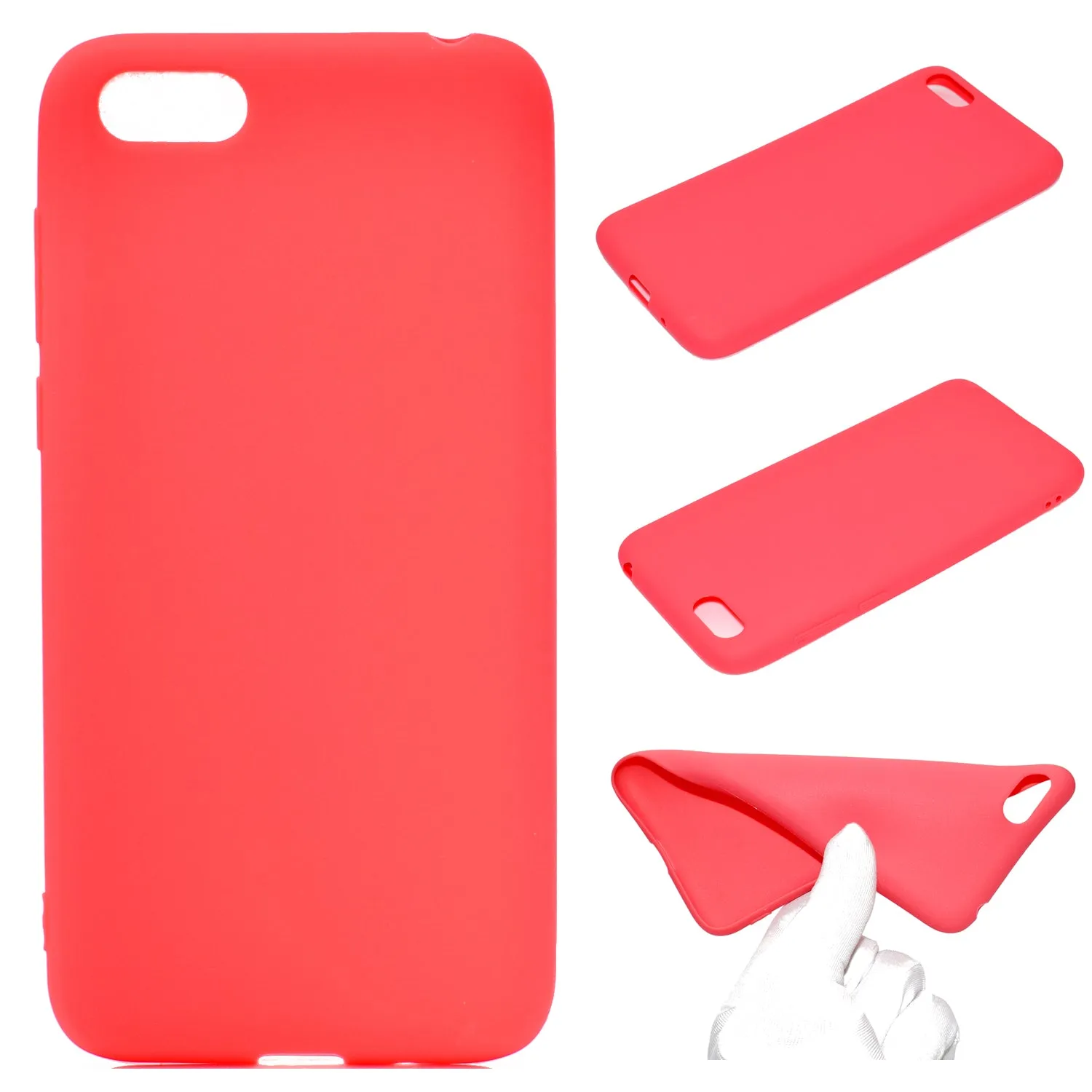 for HUAWEI Y5 2018 Cute Candy Color Matte TPU Anti-scratch Non-slip Protective Cover Back Case white