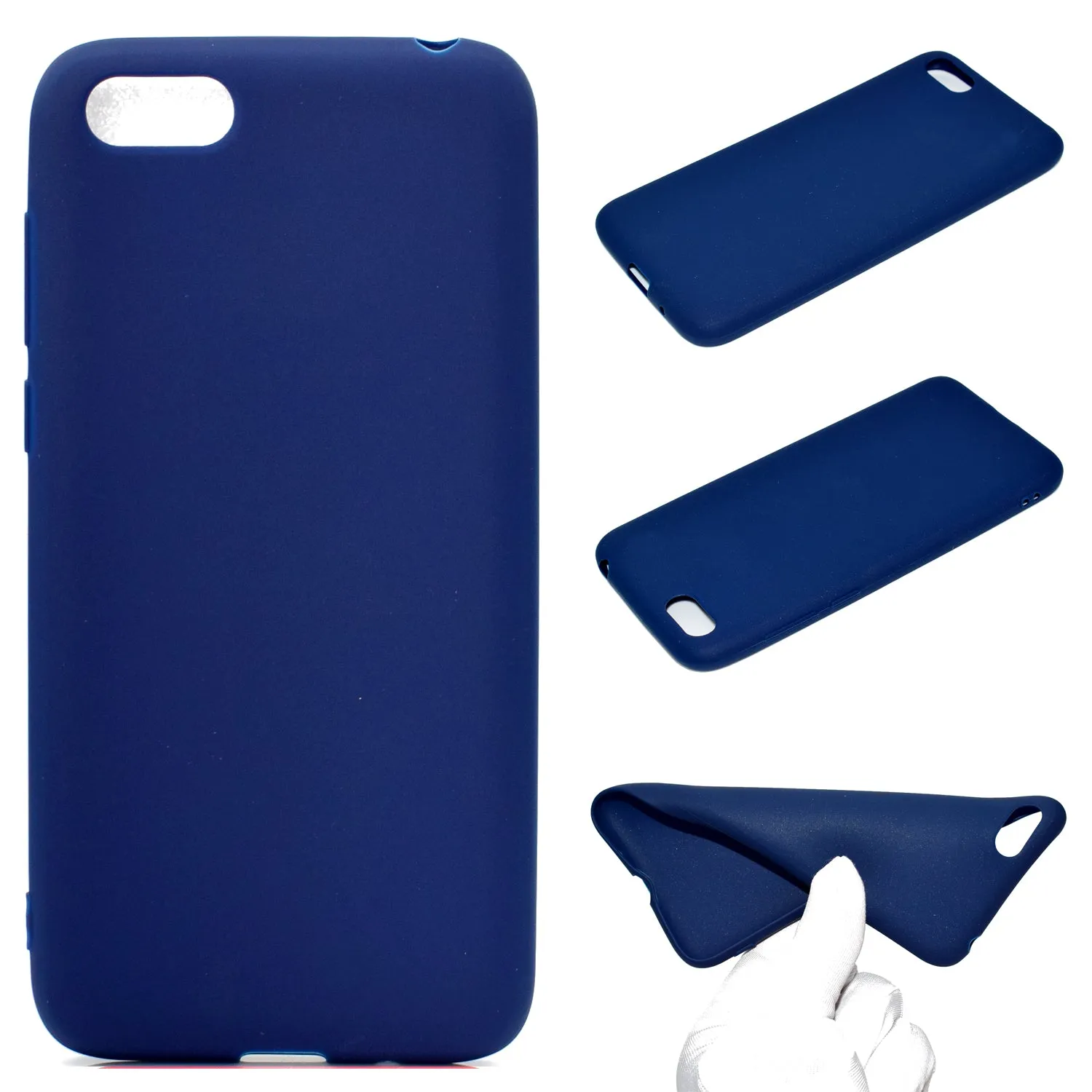 for HUAWEI Y5 2018 Cute Candy Color Matte TPU Anti-scratch Non-slip Protective Cover Back Case white