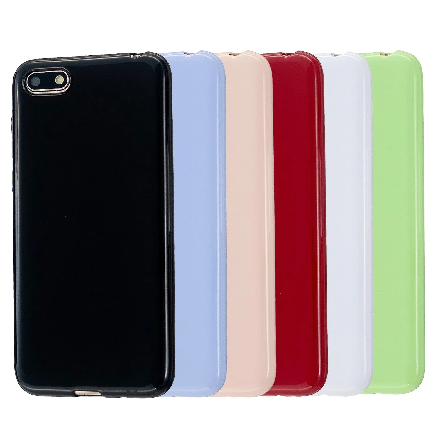 For HUAWEI Y5 2018/2019 TPU Phone Case Simple Profile Delicate Finish Cellphone Cover Full Body Protection Milk white