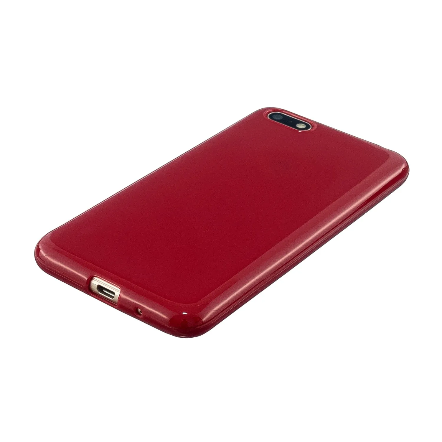 For HUAWEI Y5 2018/2019 TPU Phone Case Simple Profile Delicate Finish Cellphone Cover Full Body Protection Rose red