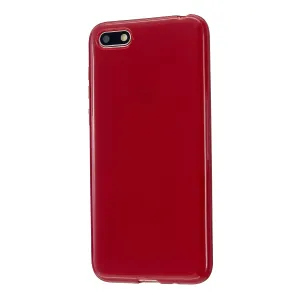 For HUAWEI Y5 2018/2019 TPU Phone Case Simple Profile Delicate Finish Cellphone Cover Full Body Protection Rose red