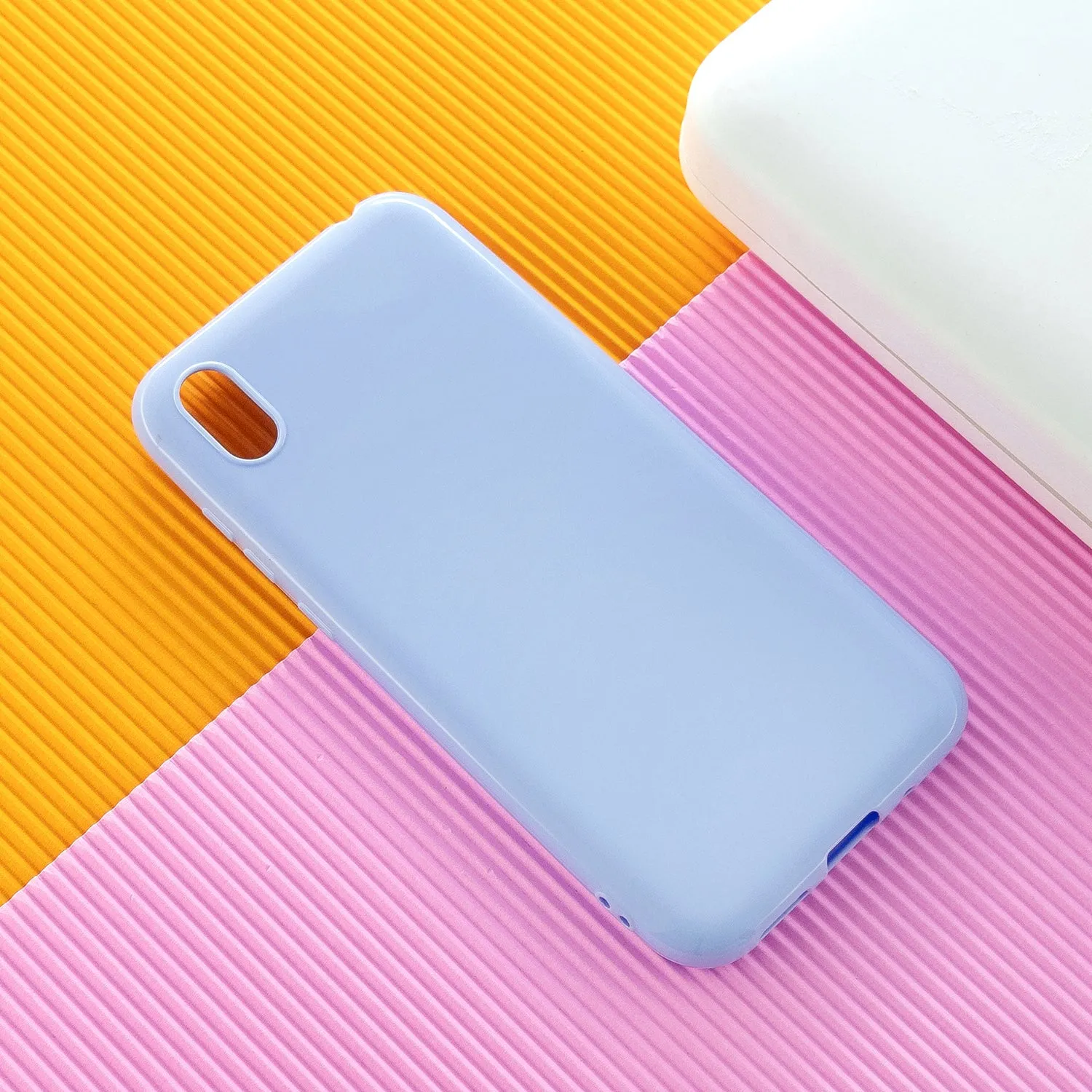 For HUAWEI Y5 2018/2019 TPU Phone Case Simple Profile Delicate Finish Cellphone Cover Full Body Protection Taro purple