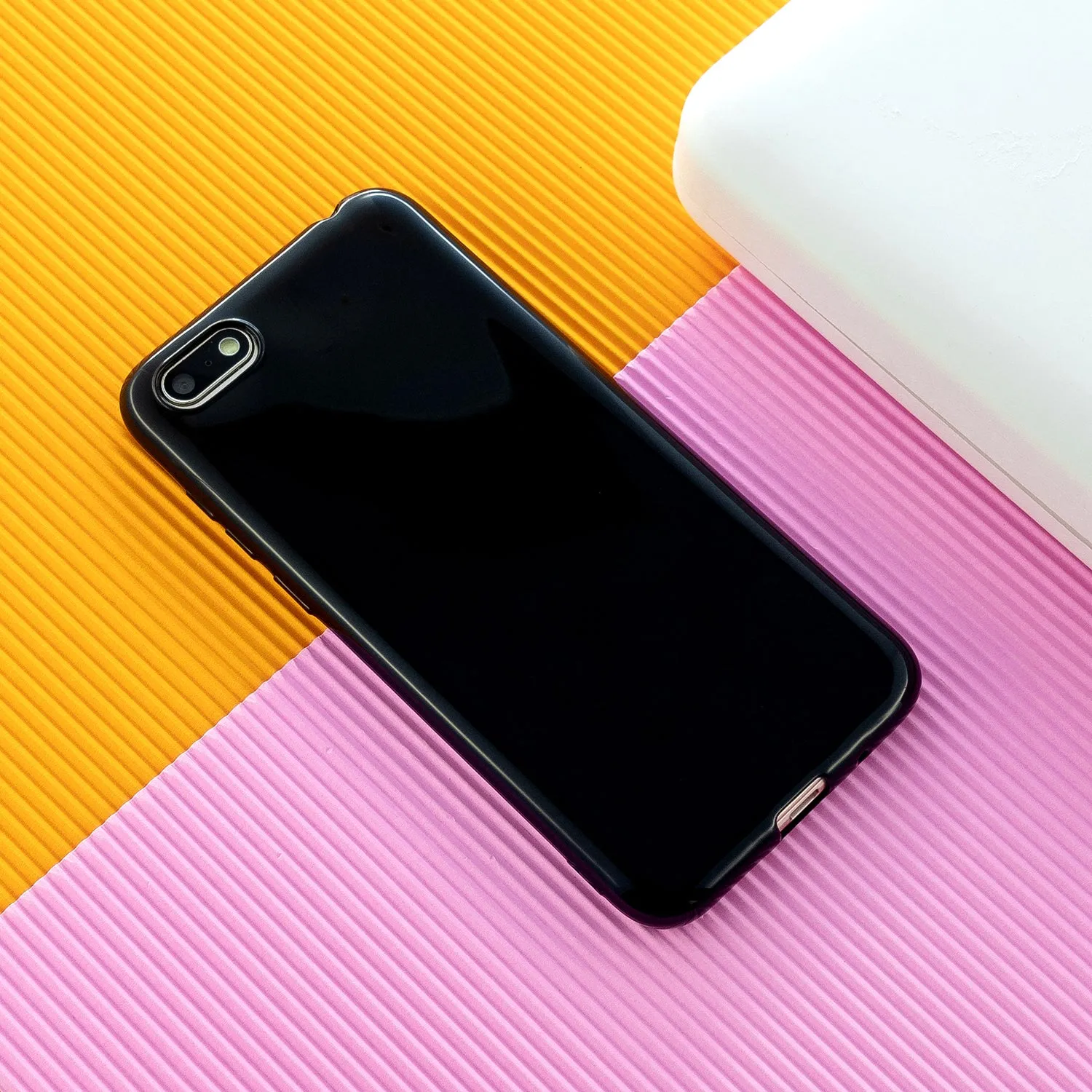 For HUAWEI Y5 2018/2019 TPU Phone Case Simple Profile Delicate Finish Cellphone Cover Full Body Protection Taro purple