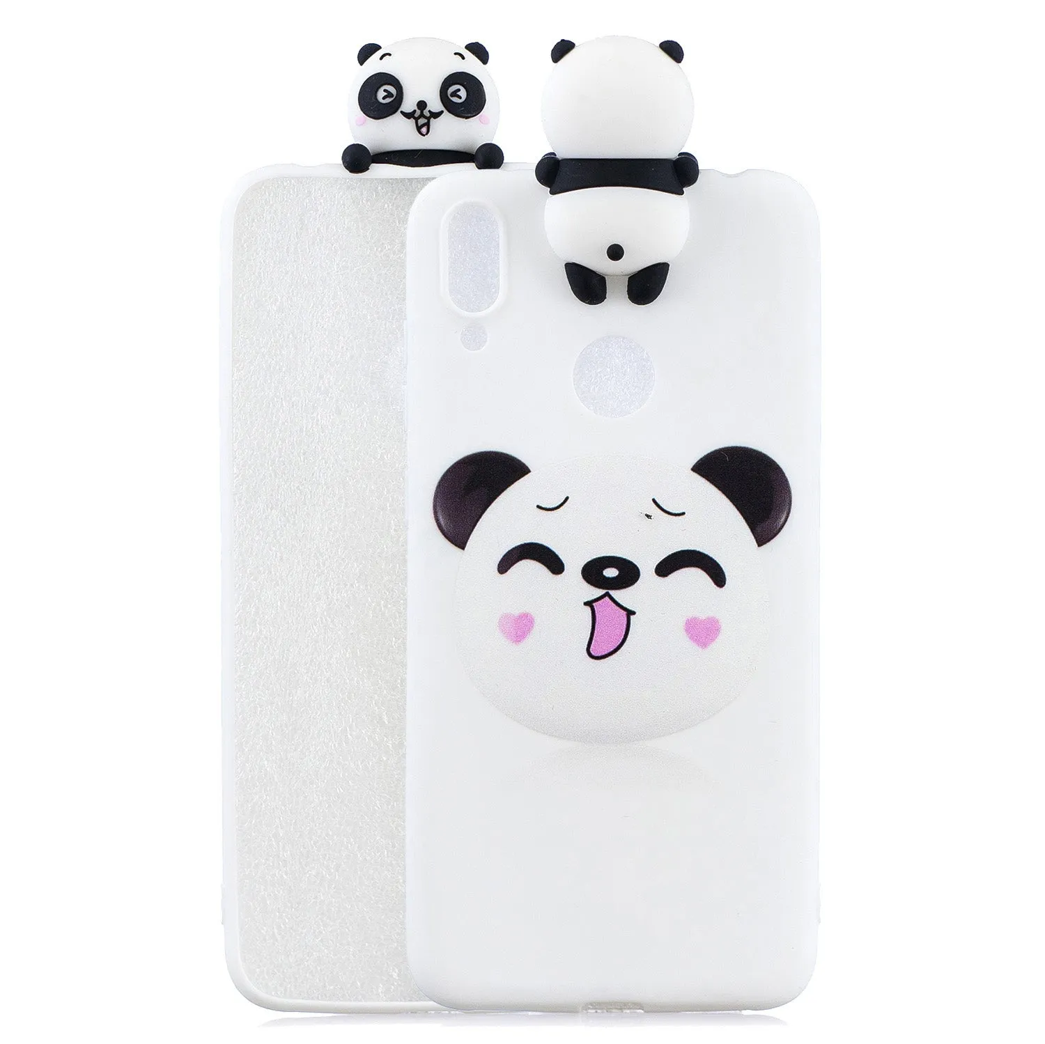 For Huawei Y6 2019 3D Cartoon Lovely Coloured Painted Soft TPU Back Cover Non-slip Shockproof Full Protective Case Music unicorn