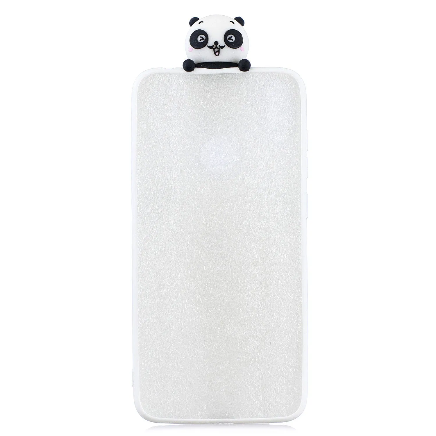 For Huawei Y6 2019 3D Cartoon Lovely Coloured Painted Soft TPU Back Cover Non-slip Shockproof Full Protective Case Smiley panda