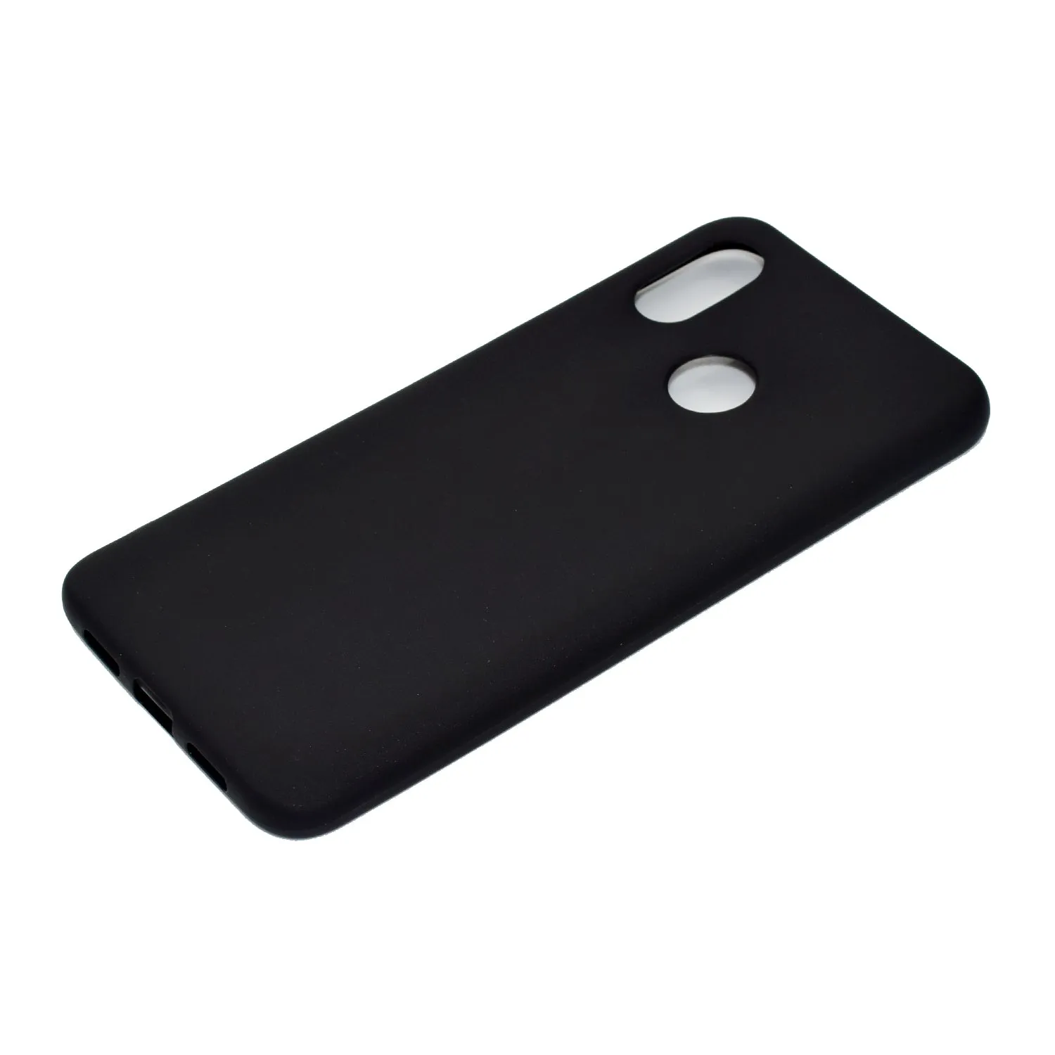 For HUAWEI Y6 2019 Lovely Candy Color Matte TPU Anti-scratch Non-slip Protective Cover Back Case black