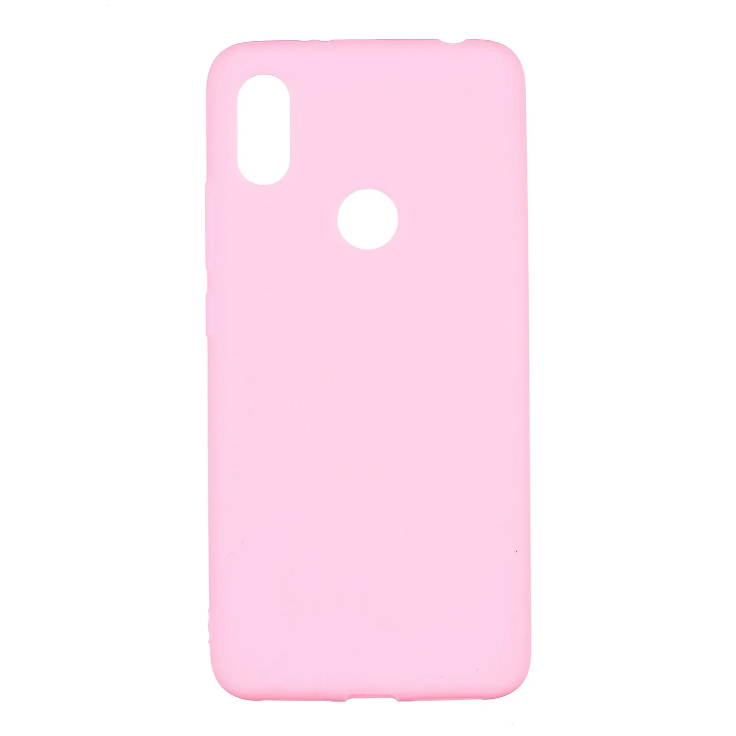 For HUAWEI Y6 2019 Lovely Candy Color Matte TPU Anti-scratch Non-slip Protective Cover Back Case dark pink