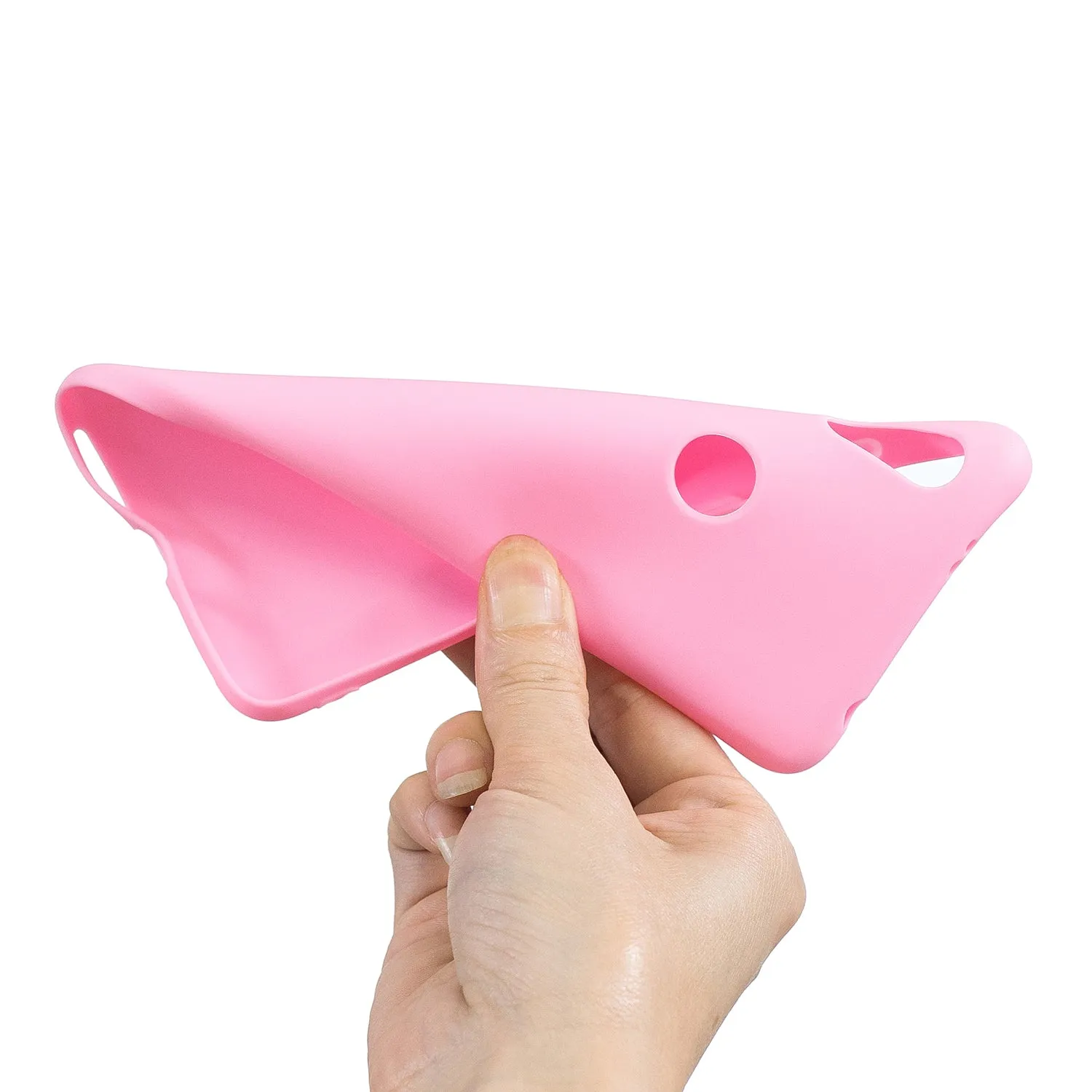 For HUAWEI Y6 2019 Lovely Candy Color Matte TPU Anti-scratch Non-slip Protective Cover Back Case dark pink