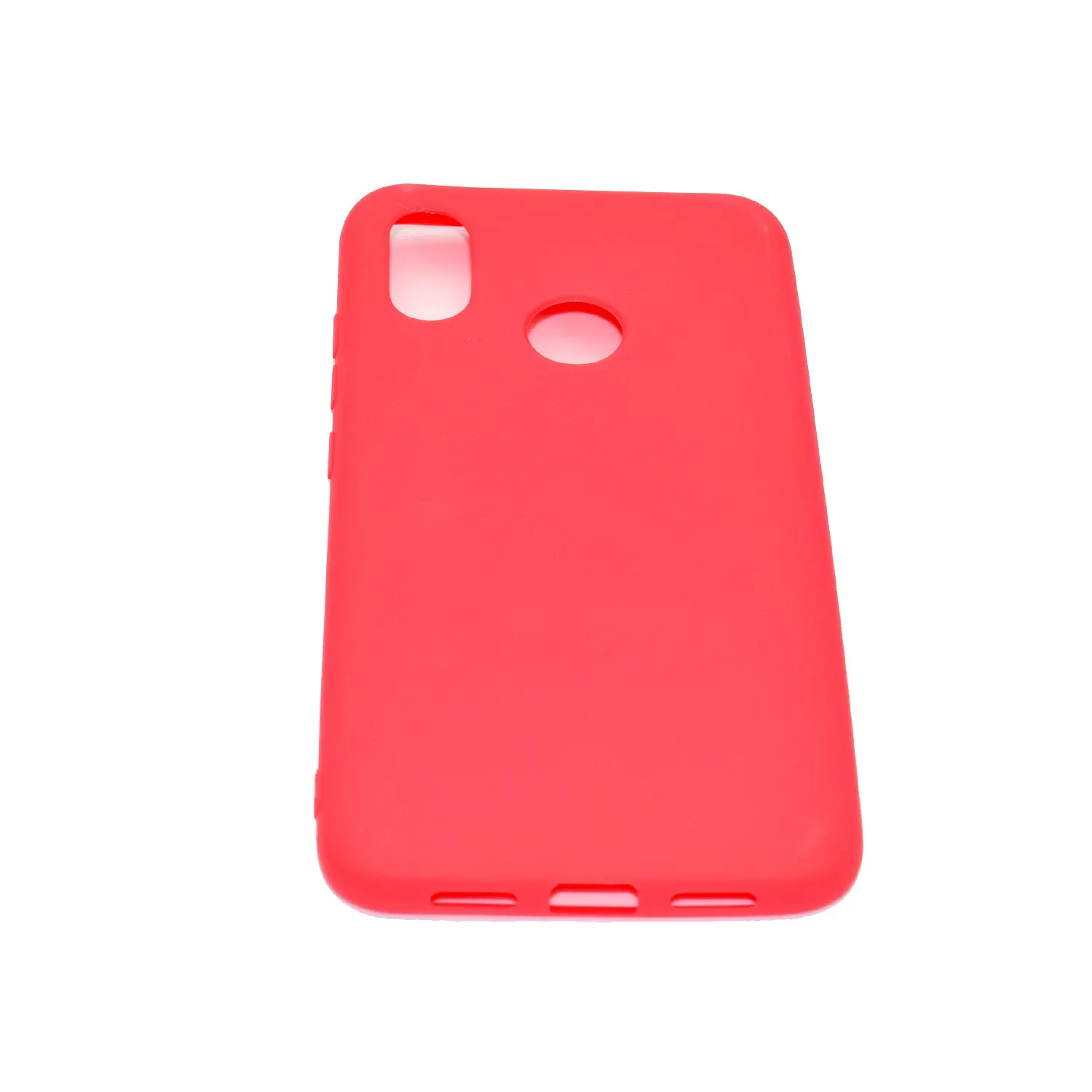 For HUAWEI Y6 2019 Lovely Candy Color Matte TPU Anti-scratch Non-slip Protective Cover Back Case dark pink