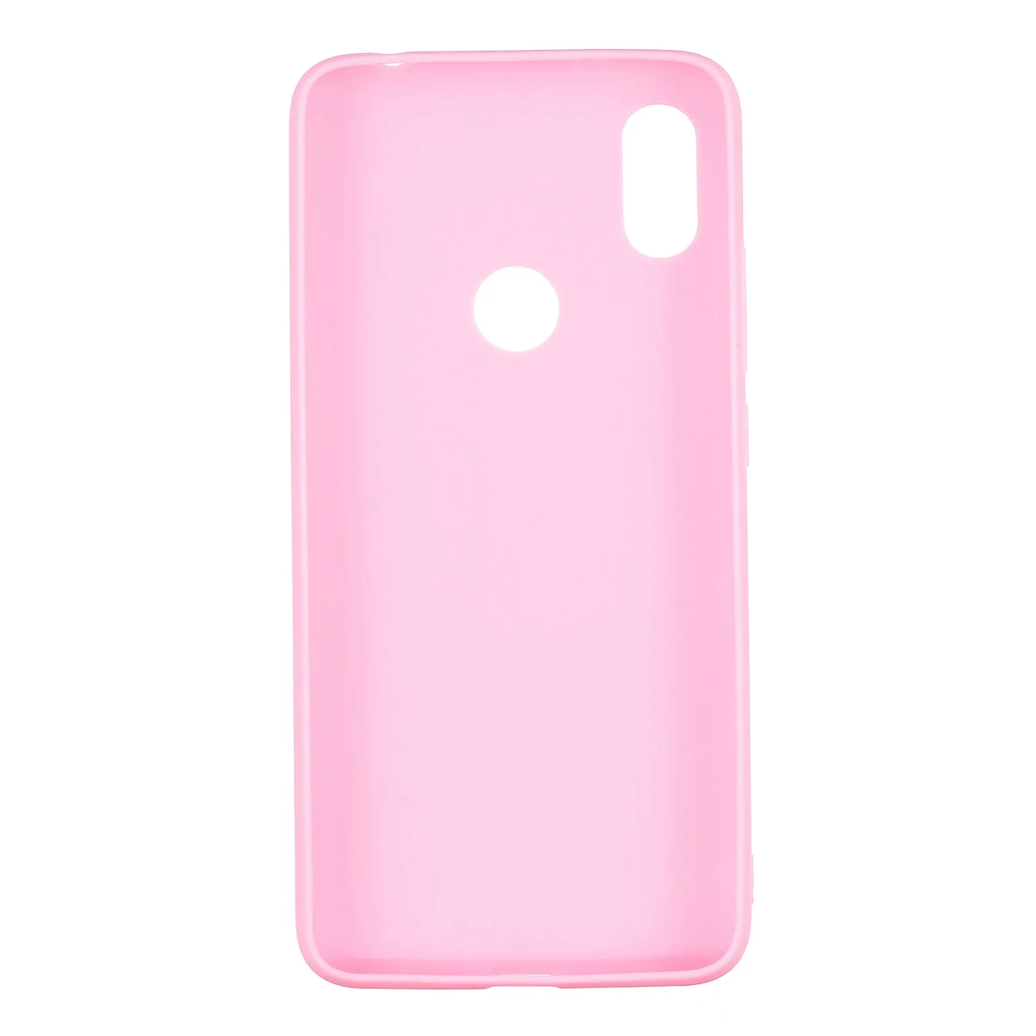 For HUAWEI Y6 2019 Lovely Candy Color Matte TPU Anti-scratch Non-slip Protective Cover Back Case dark pink