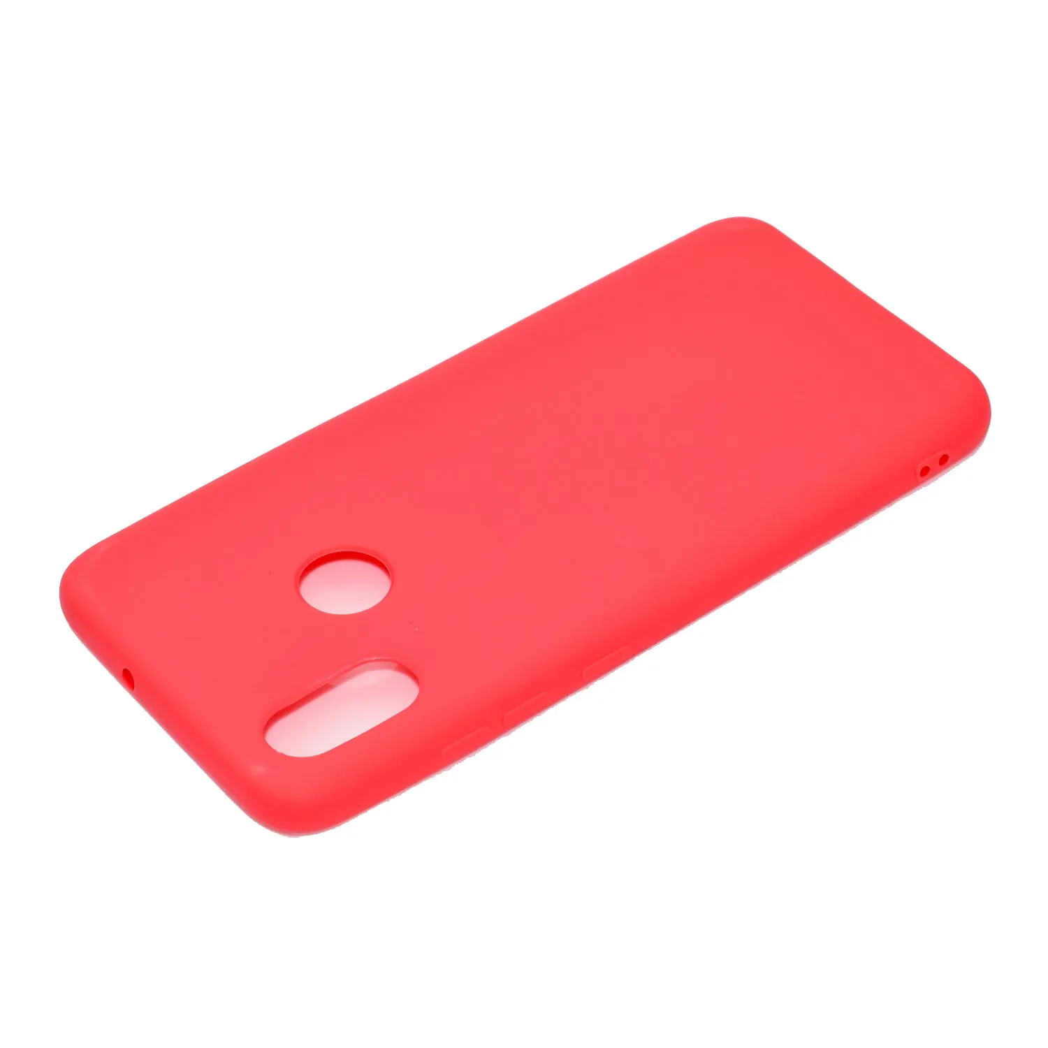 For HUAWEI Y6 2019 Lovely Candy Color Matte TPU Anti-scratch Non-slip Protective Cover Back Case dark pink