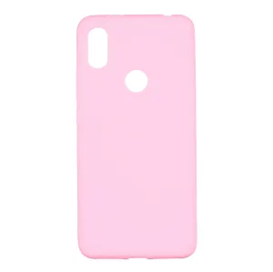 For HUAWEI Y6 2019 Lovely Candy Color Matte TPU Anti-scratch Non-slip Protective Cover Back Case dark pink