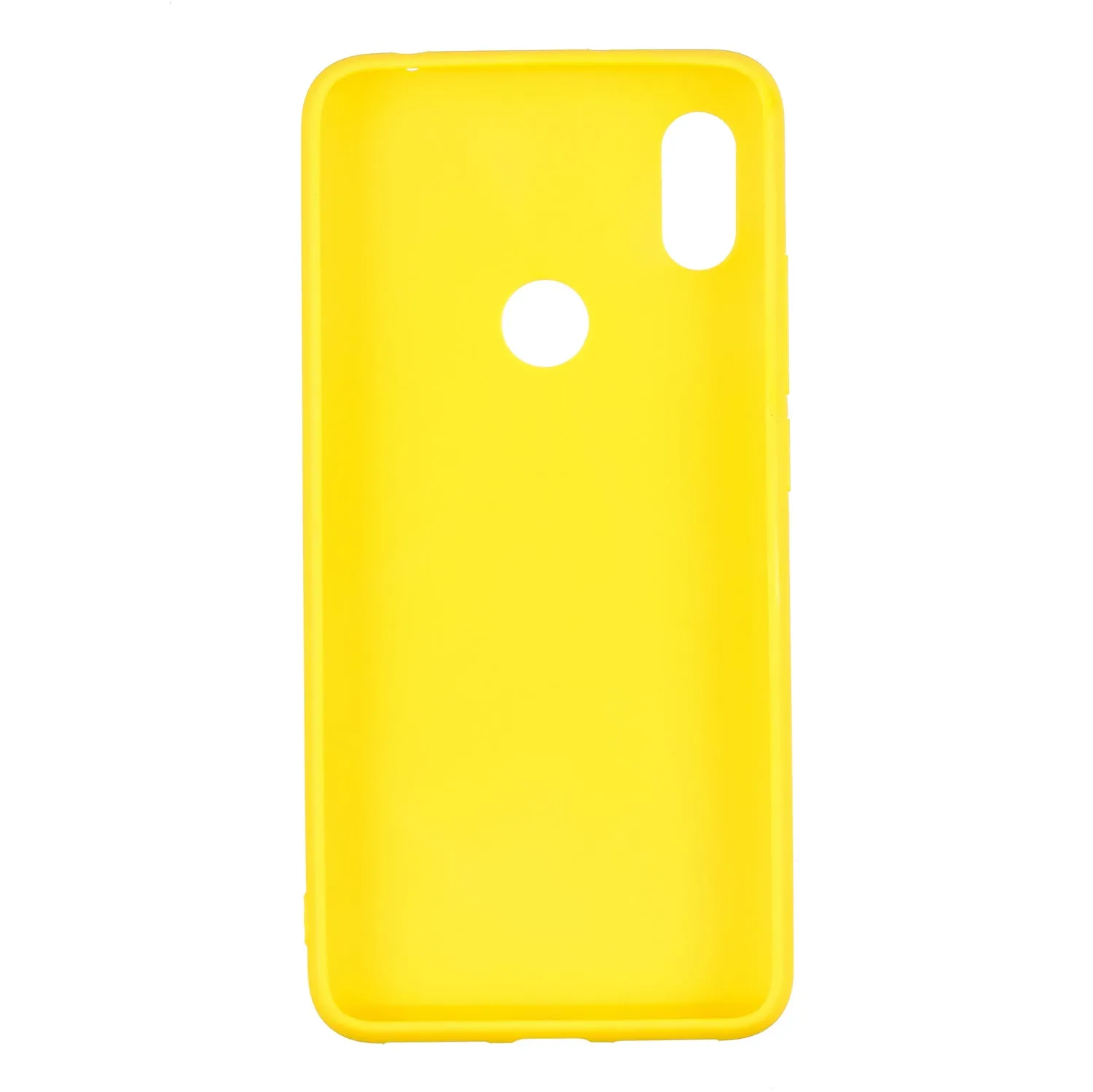 For HUAWEI Y6 2019 Lovely Candy Color Matte TPU Anti-scratch Non-slip Protective Cover Back Case yellow