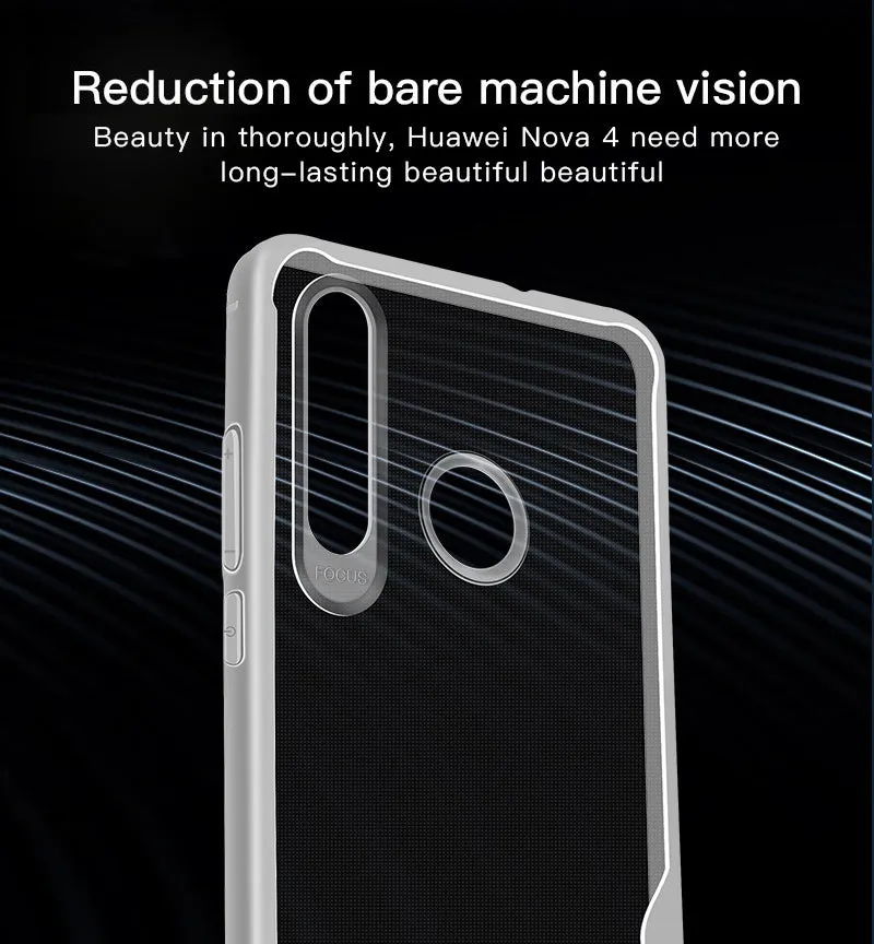 For HUAWEI Y6 PRO 2019 Ultra Slim Translucent Non-slip Shockproof TPU Back Cover Transparent White