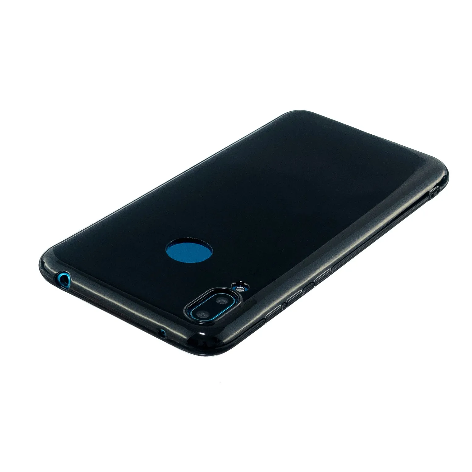 For HUAWEI Y6/Y7 Prime 2019 Glossy TPU Phone Case Mobile Phone Soft Cover Full Body Protection Bright black