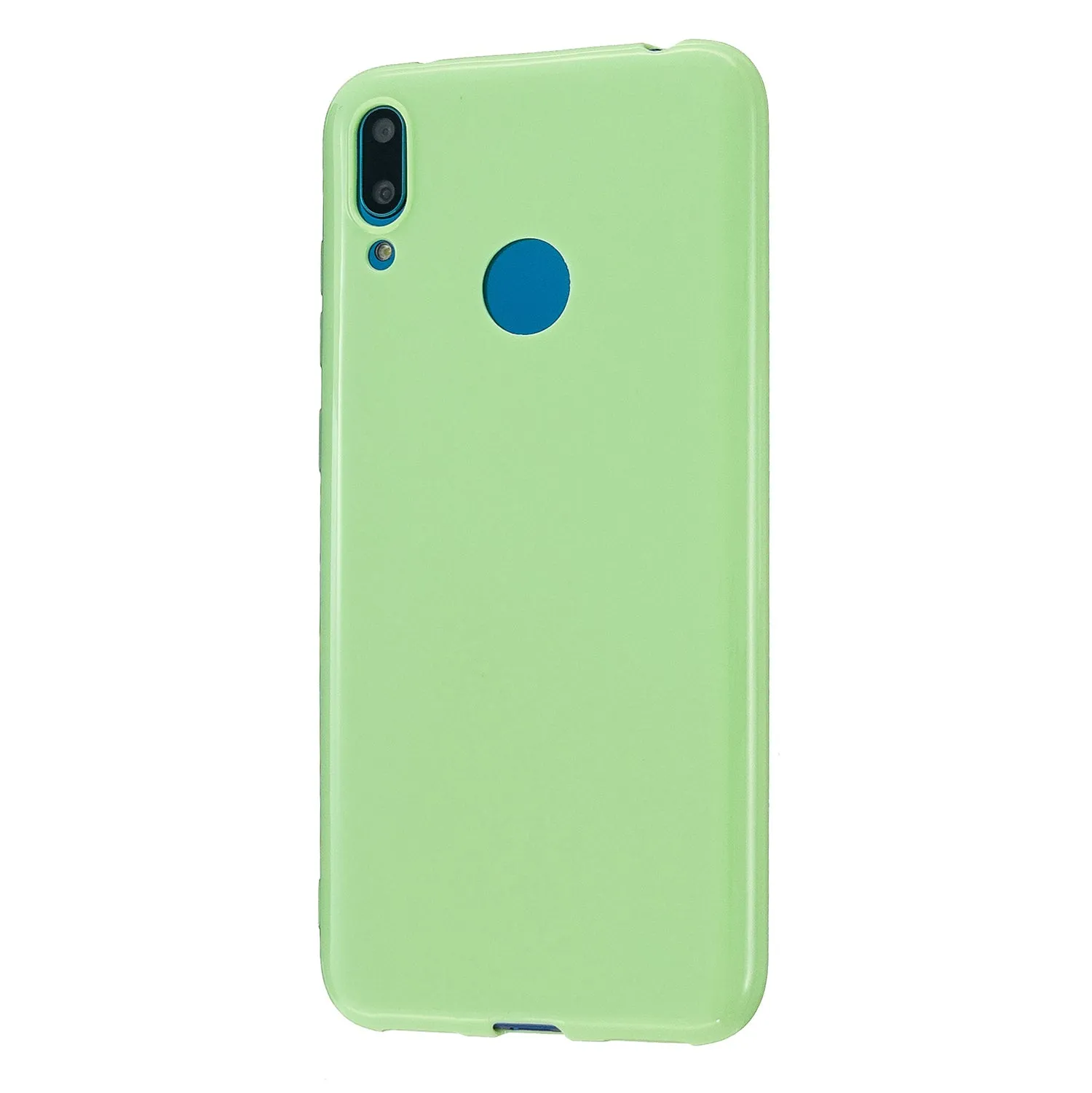 For HUAWEI Y6/Y7 Prime 2019 Glossy TPU Phone Case Mobile Phone Soft Cover Full Body Protection Rose red