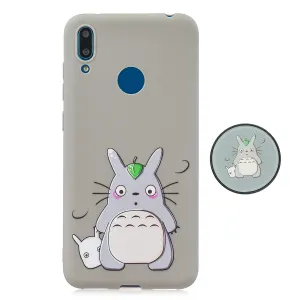For HUAWEI Y7 2019 Flexible Stand Holder Case Soft TPU Full Cover Case Phone Cover Cute Phone Case 4