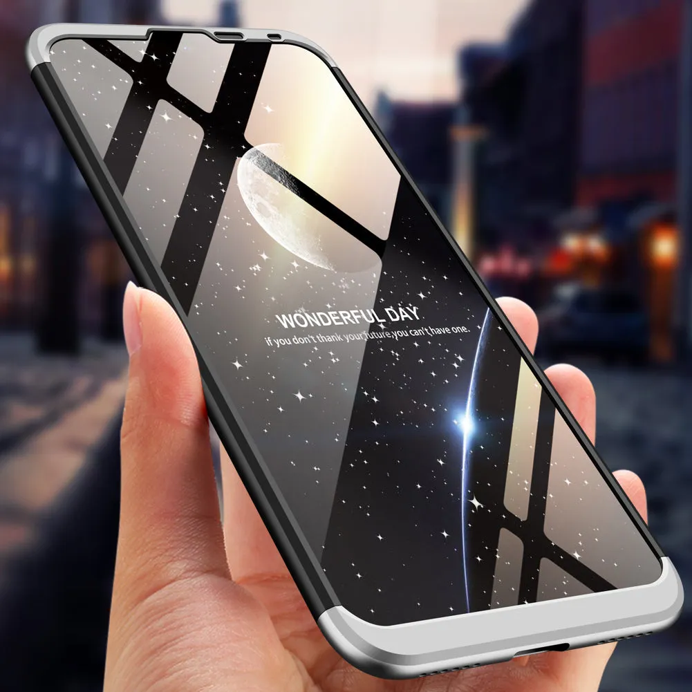 For HUAWEI Y7 2019 Ultra Slim PC Back Cover Non-slip Shockproof 360 Degree Full Protective Case gold