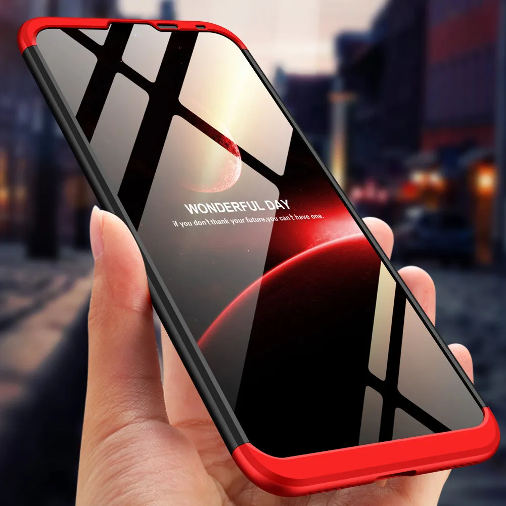 For HUAWEI Y7 2019 Ultra Slim PC Back Cover Non-slip Shockproof 360 Degree Full Protective Case gold