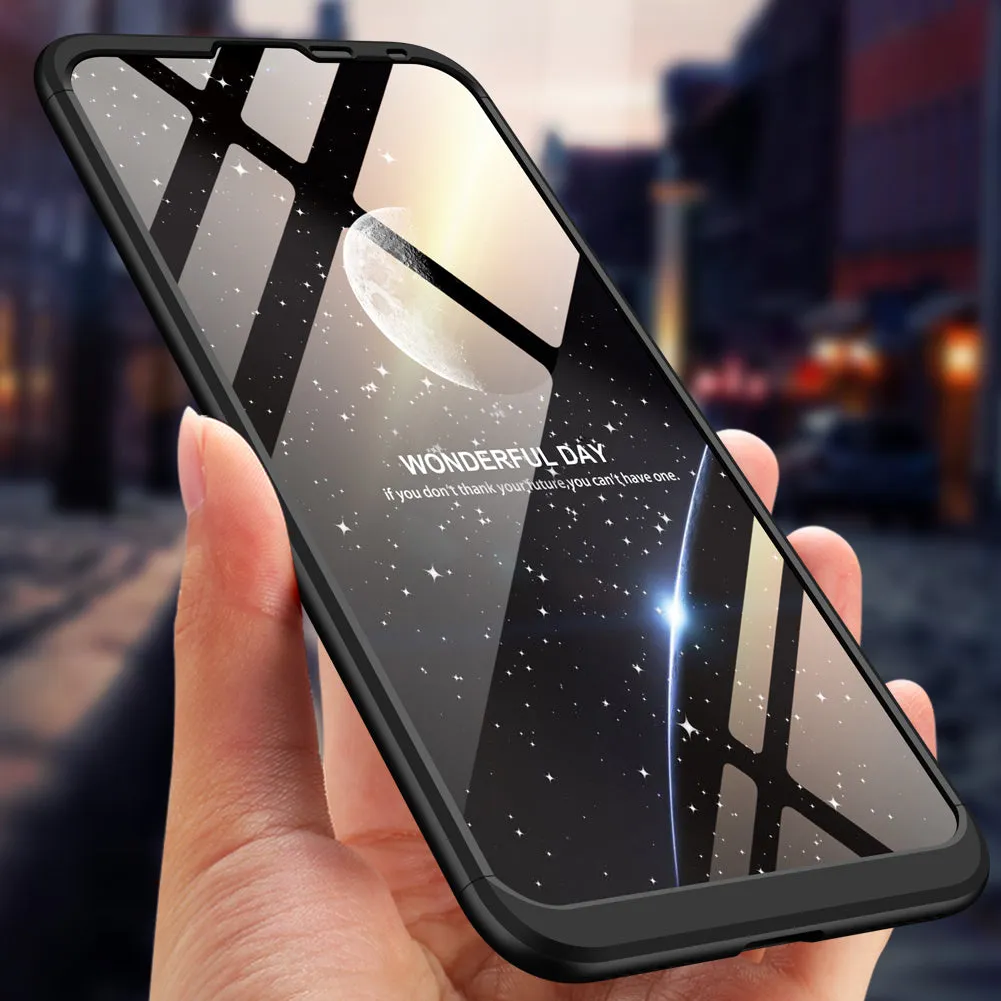For HUAWEI Y7 2019 Ultra Slim PC Back Cover Non-slip Shockproof 360 Degree Full Protective Case gold