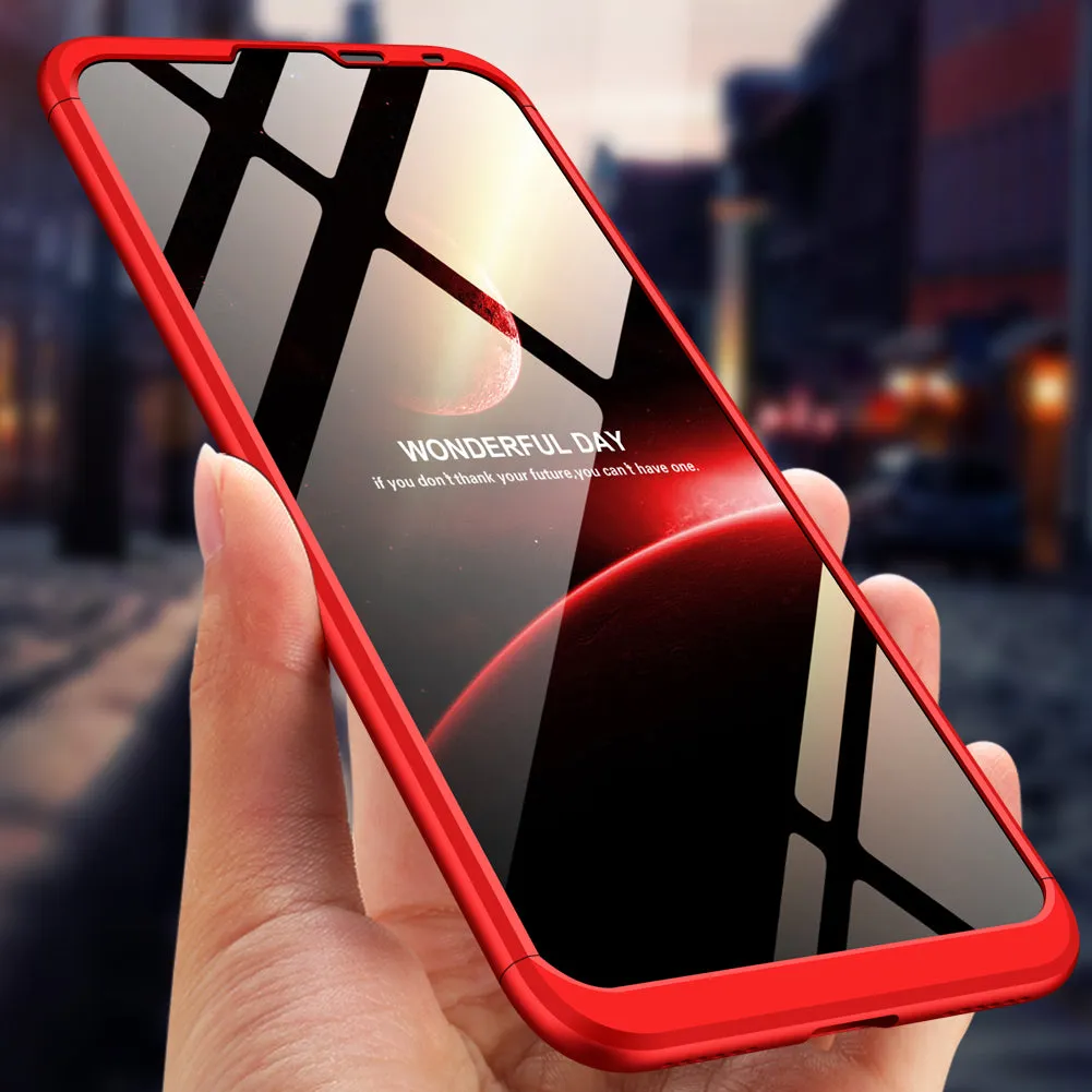 For HUAWEI Y7 2019 Ultra Slim PC Back Cover Non-slip Shockproof 360 Degree Full Protective Case Rose gold