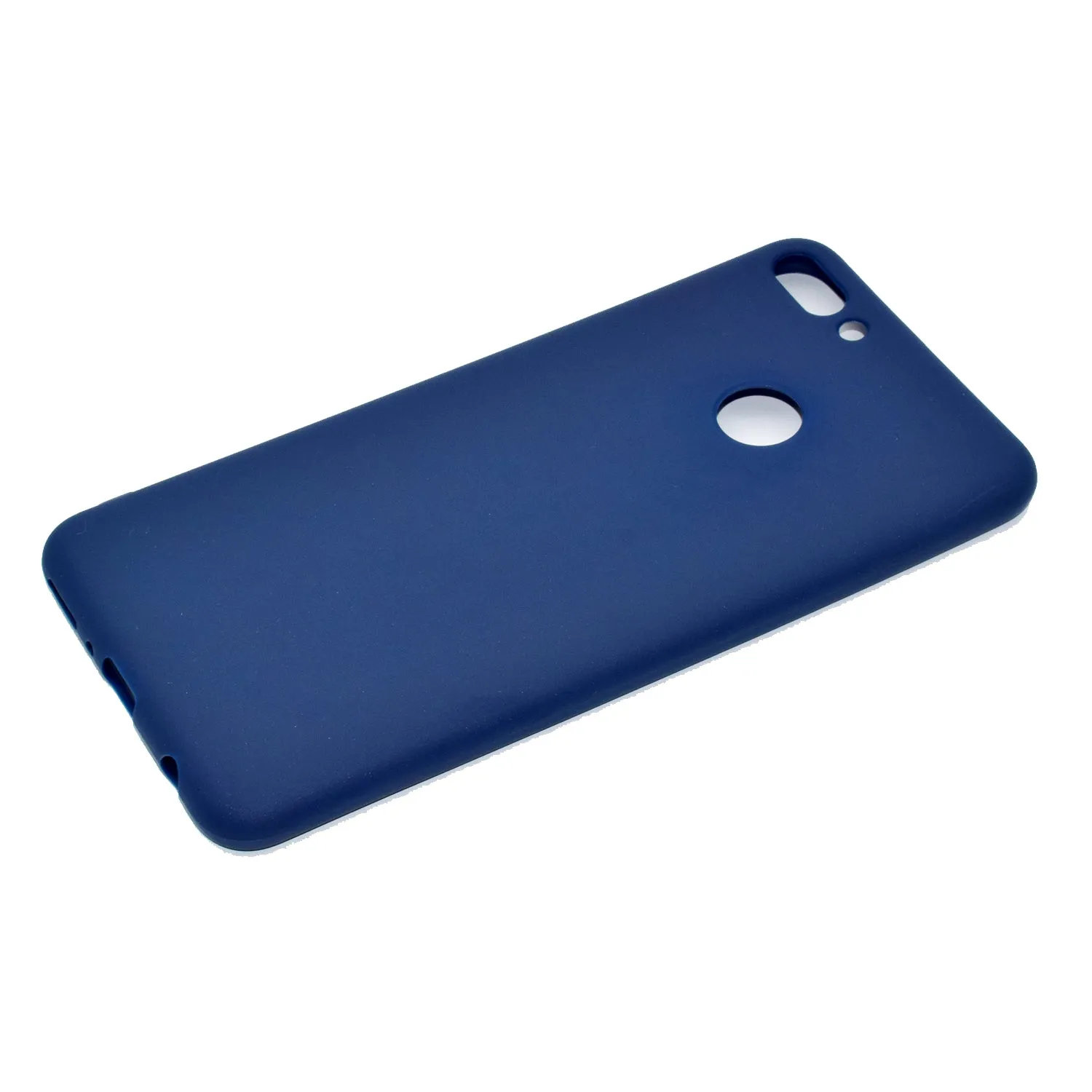 for HUAWEI Y9 2018 Lovely Candy Color Matte TPU Anti-scratch Non-slip Protective Cover Back Case Navy