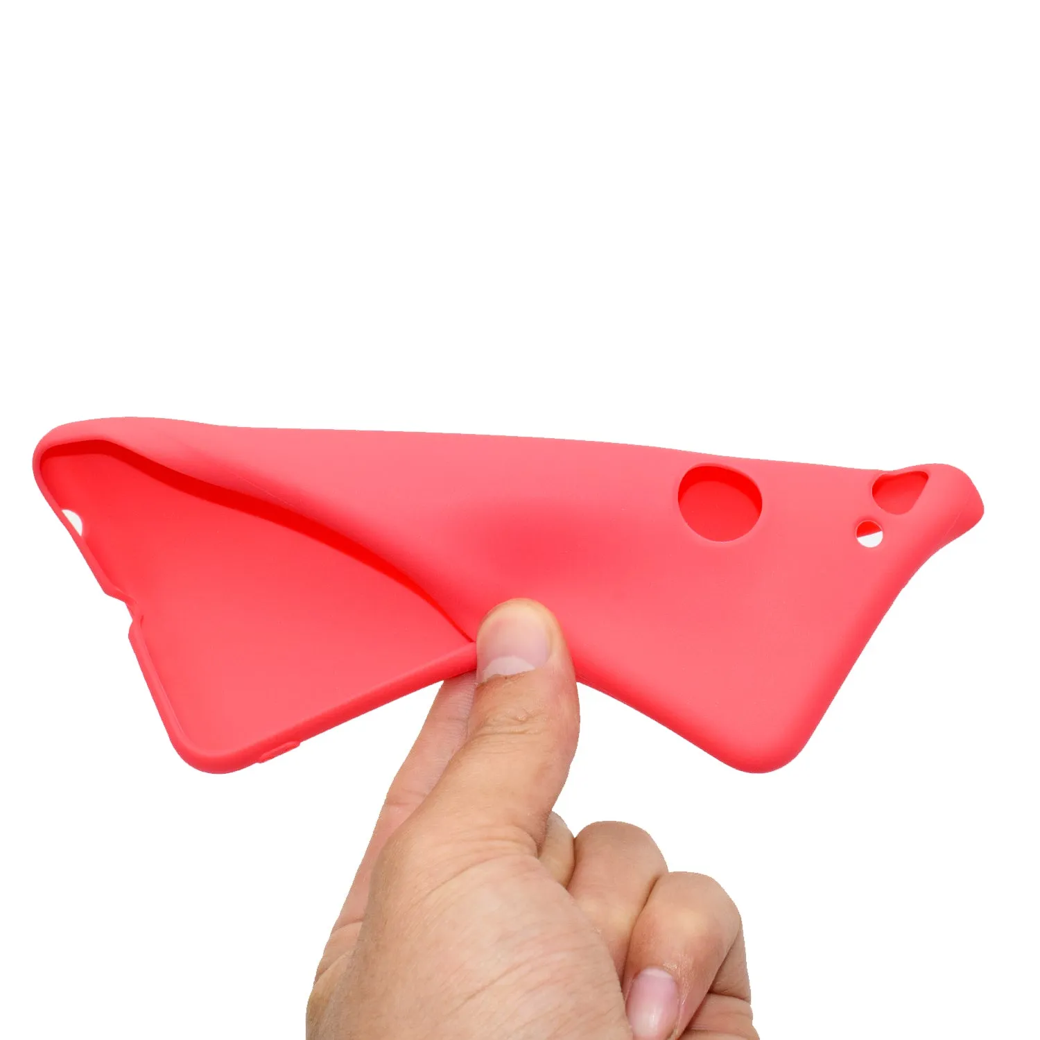for HUAWEI Y9 2018 Lovely Candy Color Matte TPU Anti-scratch Non-slip Protective Cover Back Case red