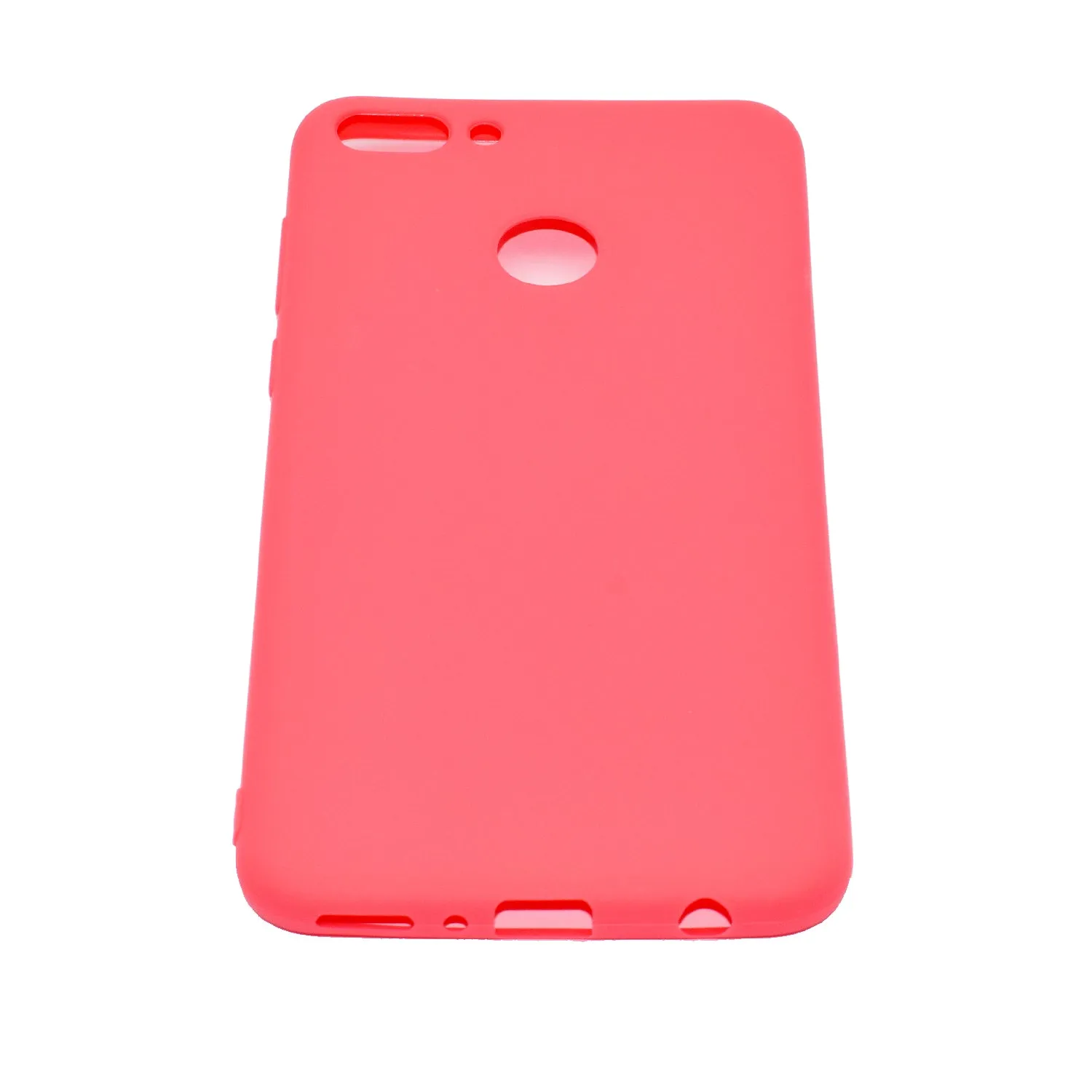 for HUAWEI Y9 2018 Lovely Candy Color Matte TPU Anti-scratch Non-slip Protective Cover Back Case red
