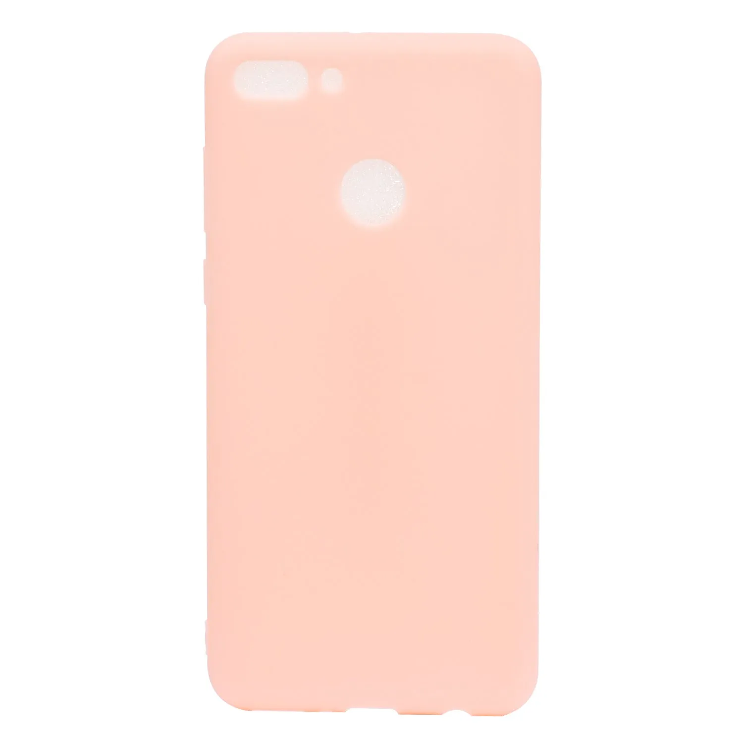 for HUAWEI Y9 2018 Lovely Candy Color Matte TPU Anti-scratch Non-slip Protective Cover Back Case red