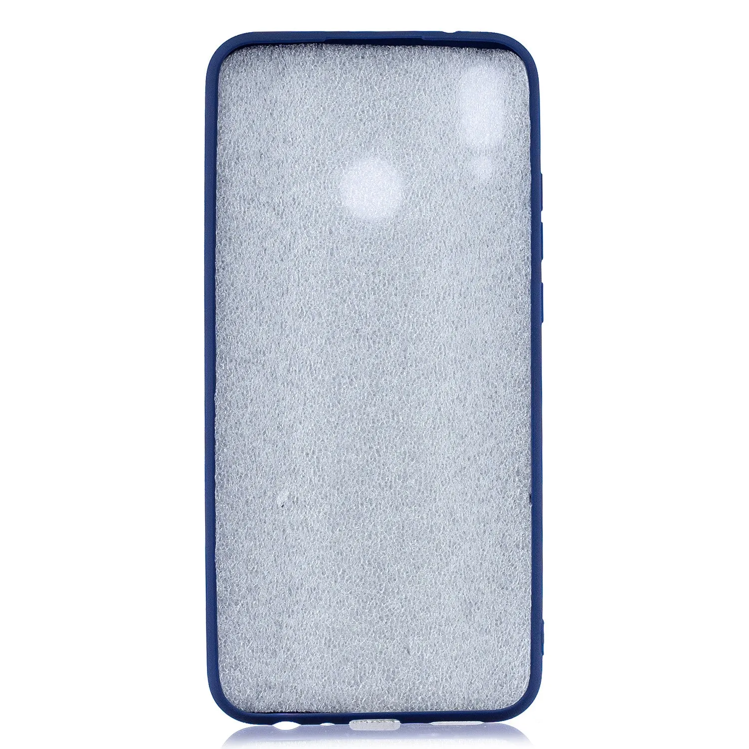 For HUAWEI Y9 2019 Cartoon Lovely Coloured Painted Soft TPU Back Cover Non-slip Shockproof Full Protective Case with Lanyard sapphire