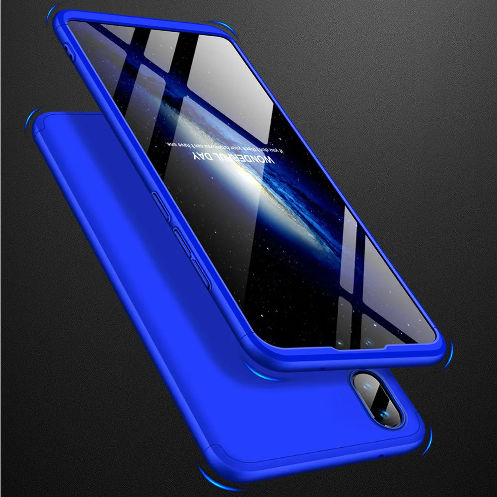for HUAWEI Y9 2019 Ultra Slim PC Back Cover Non-slip Shockproof 360 Degree Full Protective Case blue_HUAWEI Y9 2019