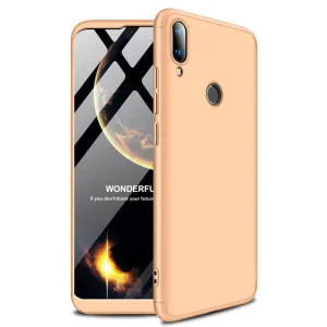 for HUAWEI Y9 2019 Ultra Slim PC Back Cover Non-slip Shockproof 360 Degree Full Protective Case Gold_HUAWEI Y9 2019